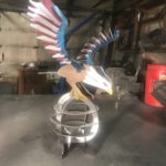 Red, White And Blue Eagle on Globe