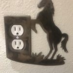 Rearing Horse Outlet Cover